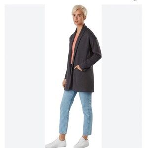 Arcteryx Charcol Heathered Gray Laina Open Front Shawl Collar Cardigan L